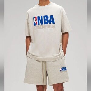 NEW Fear of God Essentials NBA T-Shirt & Shorts Light Heather Grey XXS